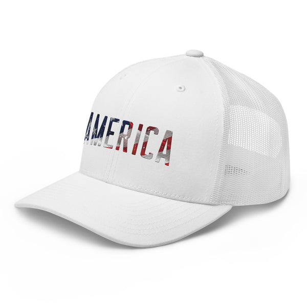 America Flag Logo - Trucker Hat
